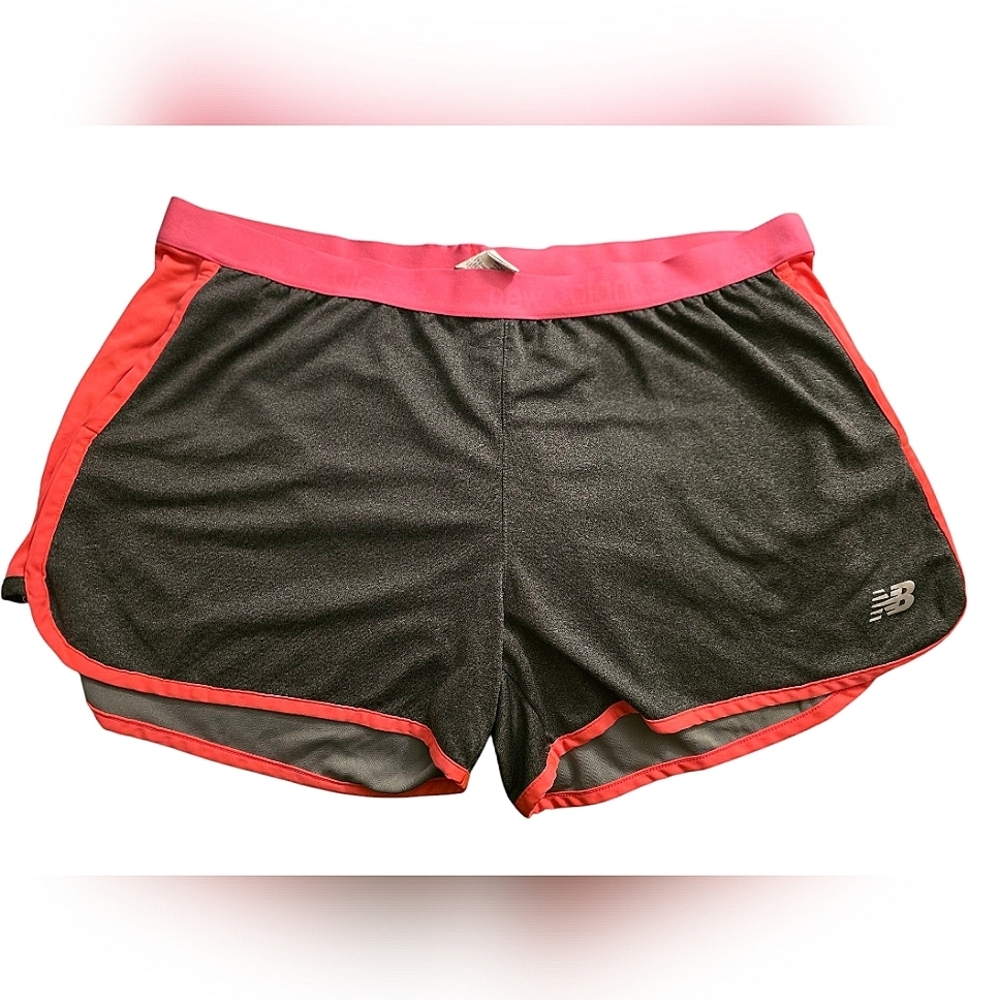 New Balance Gray and Pink Athletic Shorts